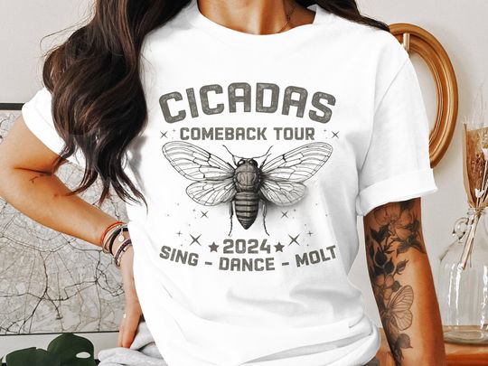 Cicadas Comeback Tour Funny Cicada Concert 2024 Unisex T-Shirt