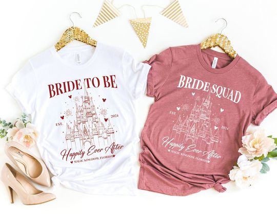 Bride To Be Shirt, Bride Squad T-Shirt, Happily Ever After Tee, Disney Bridal Party Tee
