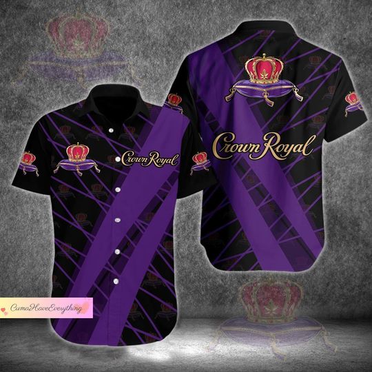 Crown Royal Button Shirt, Crown Royal Hawaiian Shirt, Shirt For Men, Father's day gift
