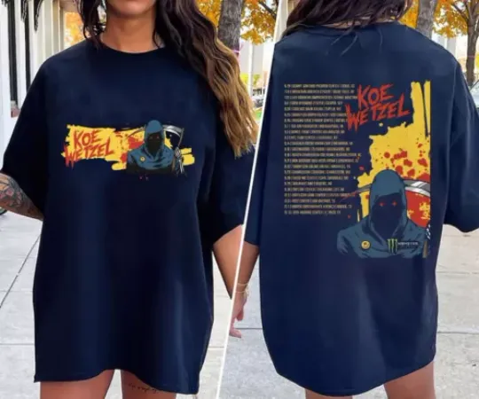 Koe Wetzel Music Tour 2023 Gift For Fan Unisex T-shirt