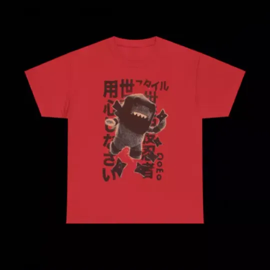 Domo Kun 2010 Grunge Y2k Emo Scene Hello Kitty Amity Affliction T-Shirt