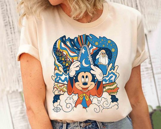 Disney Fantasia Sorcerer Mickey Stay Magical Shirt, Vacation Family Trip Gift