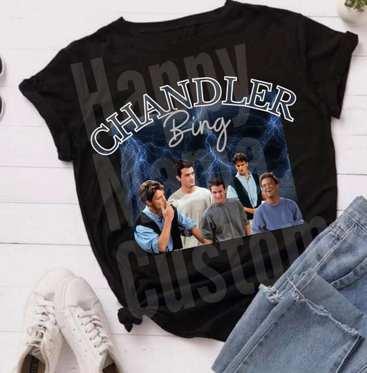 Retro Chandler Bing png- Chandler Bing t- shirt, Chandler bing
