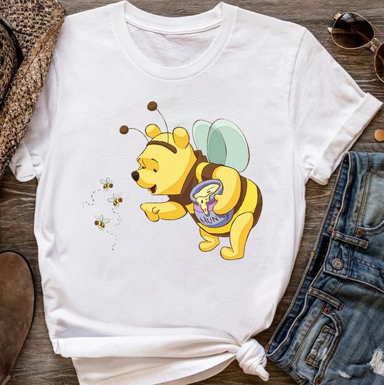 Disney Cute Winnie the Pooh Bear the Honey Bee Shirt, Family Birthday Gift