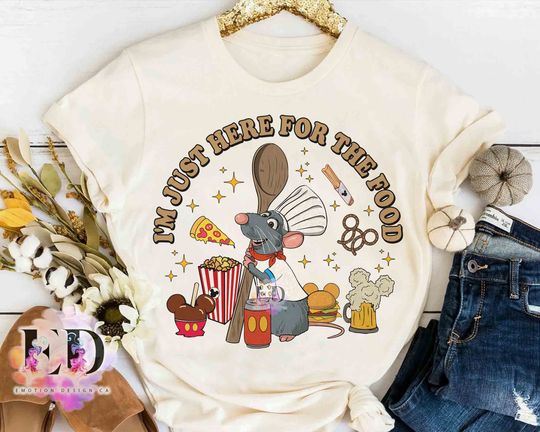 I'm Just Here for the Food Remy Chef Vintage T-shirt, Family Gift