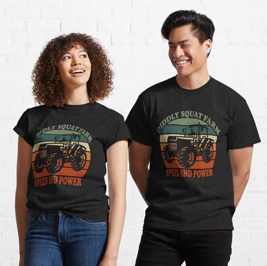 Diddly Squat Farm Speed And Perfect Power Tractor Vintage Style Unisex T-Shirt