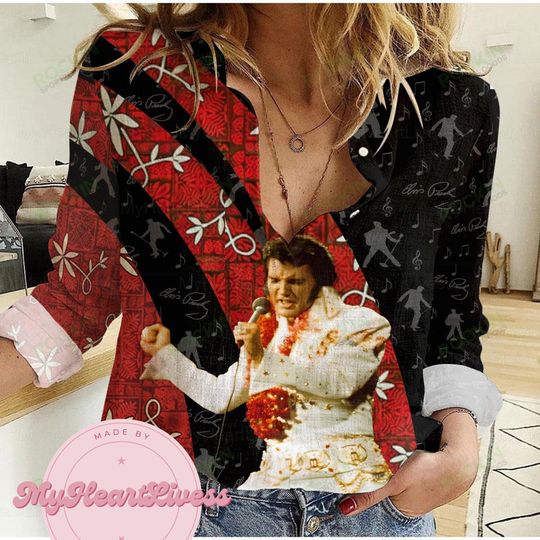 Elvis Presley Women's Blouse Shirt, Elvis Shirt, Blouse Women Shirt