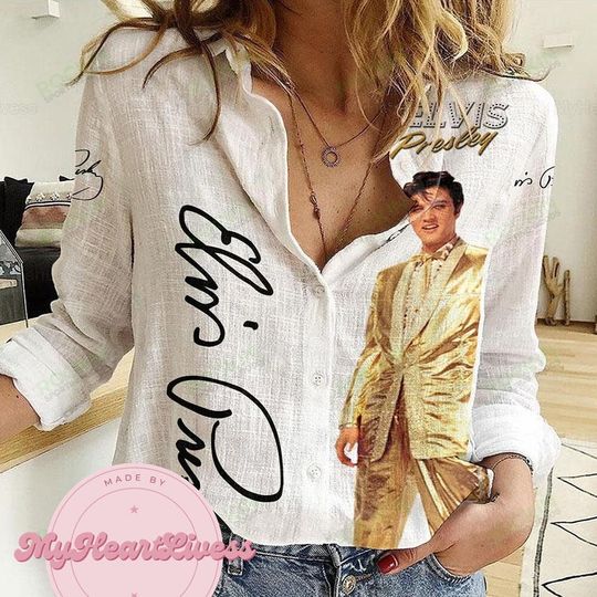 Elvis Presley Women's Blouse Shirt, Elvis Shirt, Blouse Women Shirt