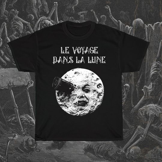 Le Voyage Dans La Lune Trip To The Moon Georges Melies Vintage Unisex T-Shirt
