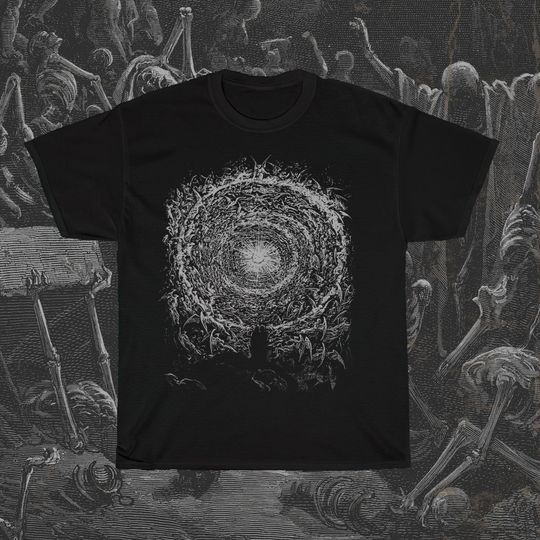 Gustave Dor Divine Comedy Dante Alighieri Occult Satanic Gothic Wicca T-Shirt