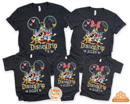 Custom Disney Trip 2024 Shirts, Matching Family Vacation Shirt, Disneyworld Tee