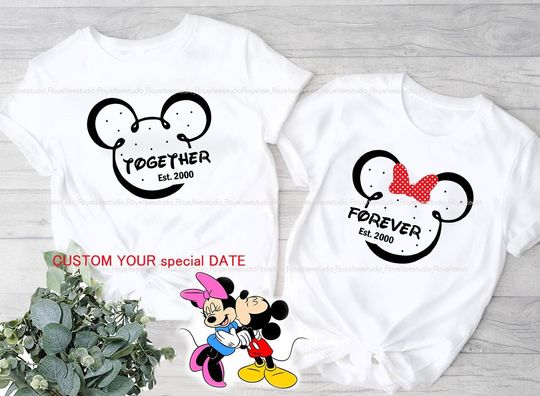 Together Forever Disney personalized shirt, Couple Shirt, Wedding Shirt, Anniversary