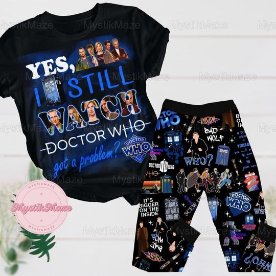 Doctor Who Pajamas Set, Doctor Womens Pajamas, Doctor Who Pajamas Family