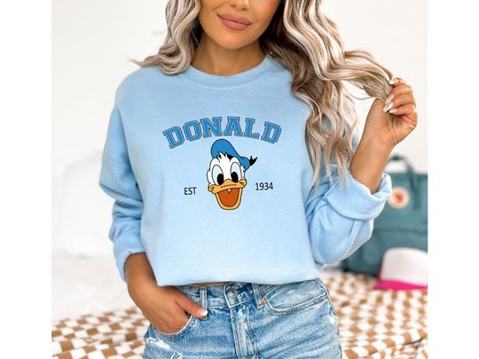 Donald Duck Sweatshirt, Disney Sweatshirt, Disney World Sweatshirt, Donald Family Shirt