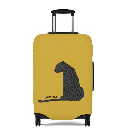 Black Panther Suitcase Cover Purpose Luggage Cover Polyester