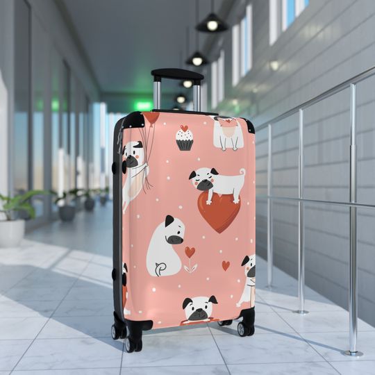 Suitcase, Luggage For Her, Dog Lover Gift, Pet Owner Suitcase, Travel Gear, Gift For Traveler