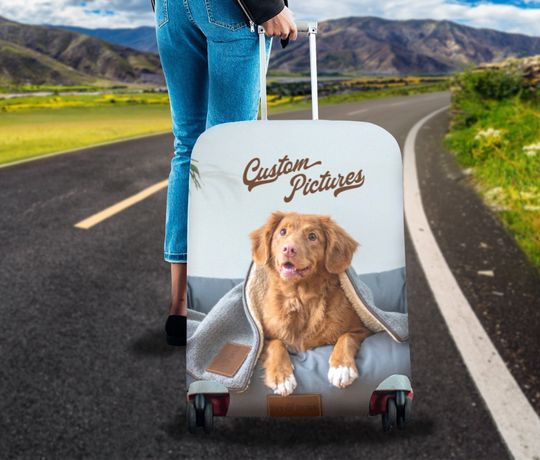 Custom Luggage Cover Personalize Pet Suitcase Covers Customized Luggage Wrap Suitcase