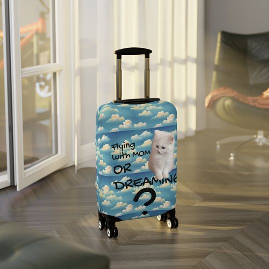 Personalised Luggage Cover, Traveling Pet Parents, Mother's Day, Father's Day Gift
