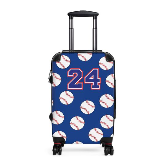 Custom baseball suitcase, personalized suitcase, custom luggage