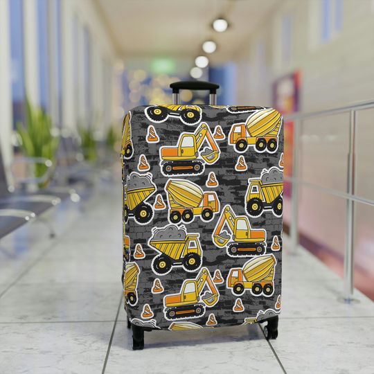 Kids construction dump truck suitcase cover Designed Luggage Cover Modern Luggage