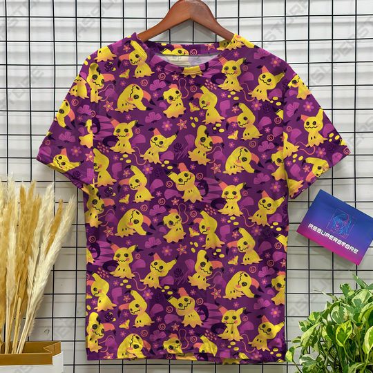 Mimikkyu Violet Funny T-shirt, Animer T-shirt, Cartoon T-shirt