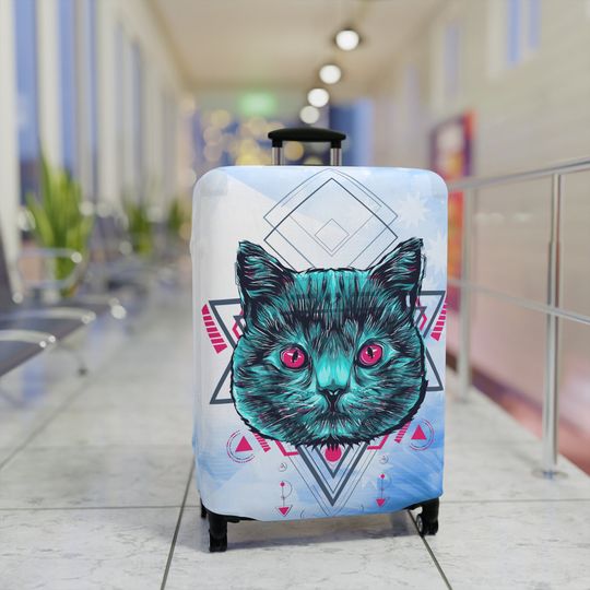 Luggage Cover - Cat Design Artwork | Custom Print Luggage Protectors | Suitcase Covers