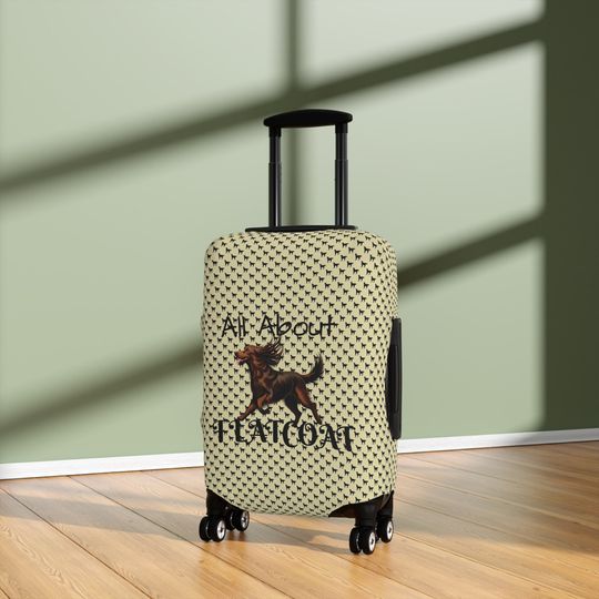 All About Flatcoat Luggage Cover, Suitcase Protection, Stylish Travel Accessorie
