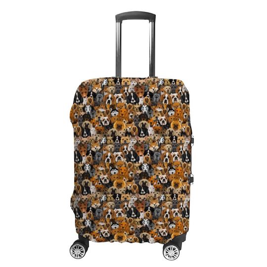 Dog Luggage Cover For Women And Girls, Cute Suitcase Protector With Dog  Print, Luggage Covers