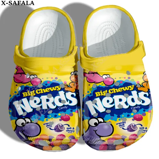 Funny Nerds Candy Colorful Clogs Shoes