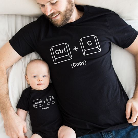 Copy Paste Shirt Set - Father and Baby Matching Shirts