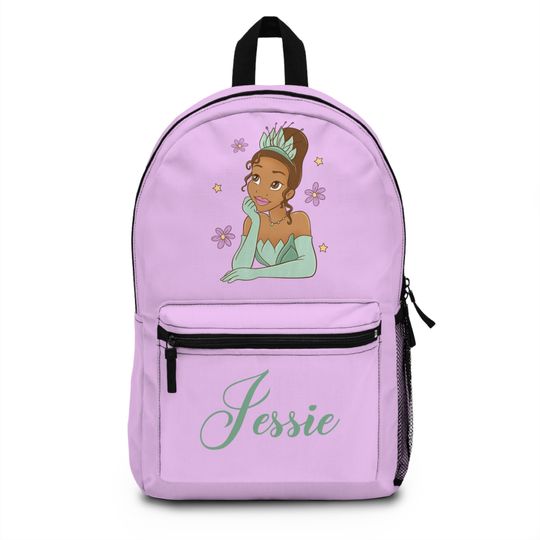 Princess Tiana And Frog Disney Bag For Girls Personalized Name School Backpack