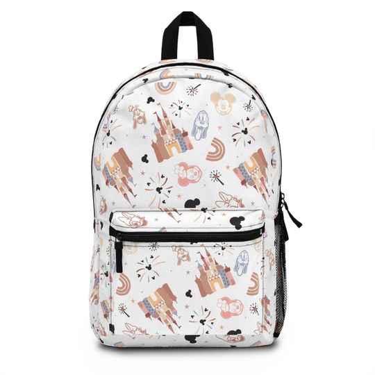 Disney Castle Mickey Mouse Kids Travel Bag, Disney Trip Accessory Custom School Backpack