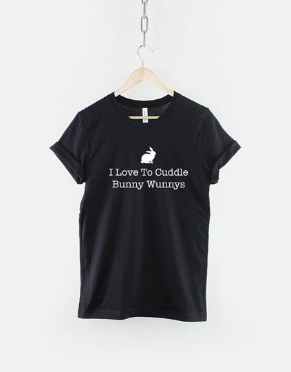 Bunny Rabbit T-Shirt - I Love To Cuddle Bunny Wunnys Rabbit TShirt