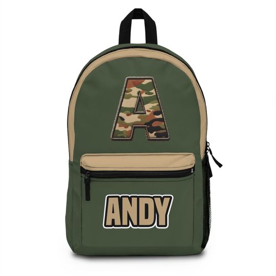 Camouflage Custom Name Personalized Gift For Boy School Backpack