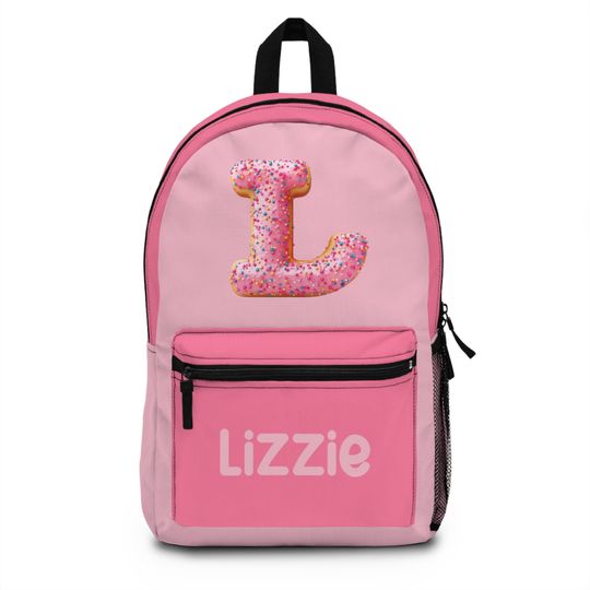 Pinky Donut Custom Name Teen Girl  Personalized Gift School Backpack
