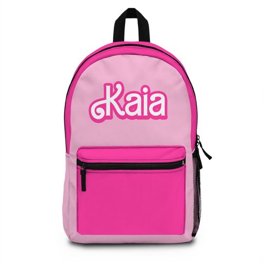 Pink Barbie Custom Name Personalized Gift School Backpack