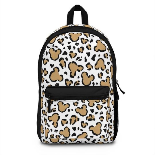 Leopard Mickey And Minnie Disney Custom Gift School Backpack