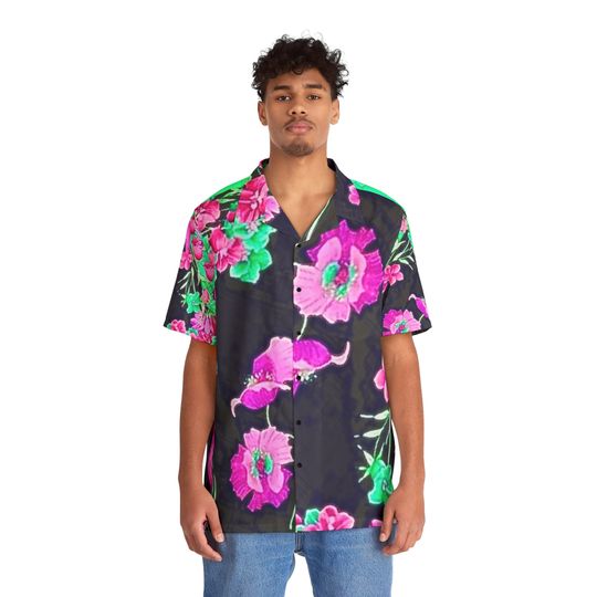 Modern and Elegant Men's Floral Hawaiian Shirt (AOP)
