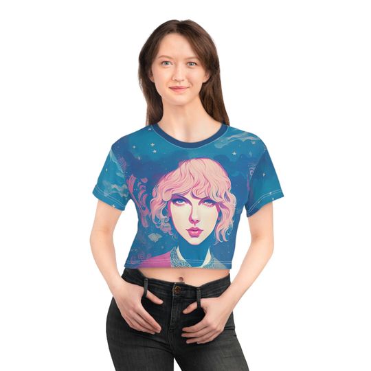 Concert T-shirt Cute Crop Tops | Cropped Graphic Tee | Pop Art T Shirt