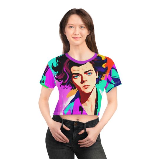 Harry T-Shirt Cute Crop Tops | Cropped Graphic Tee | Pop Art Tshirt