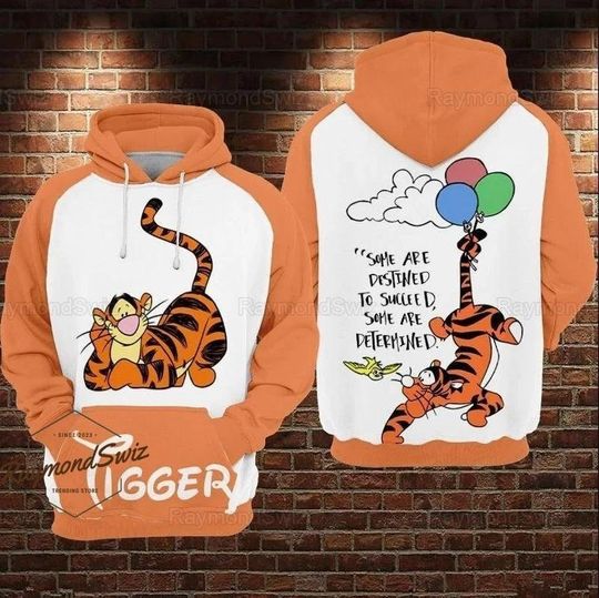 Tiger Hoodie, Cute Tiger Hoodie, Hoodie Women, Cartoon Hoodie, Gift For Mom