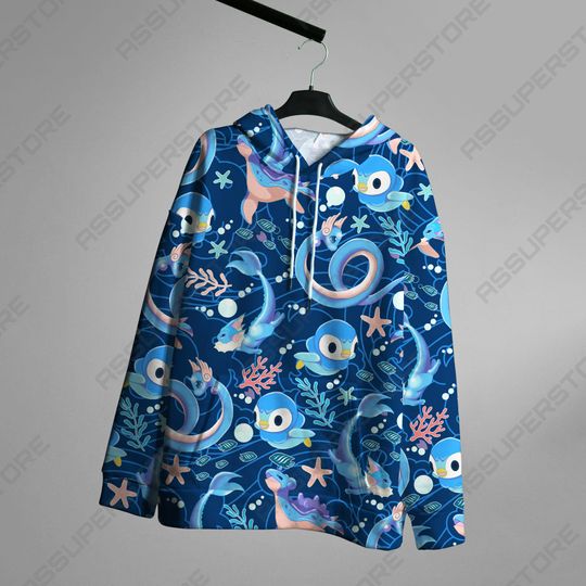 Piplup Hoodie Shirt Japanese Anime Hoodie Shirt Piplup Shirt Gift