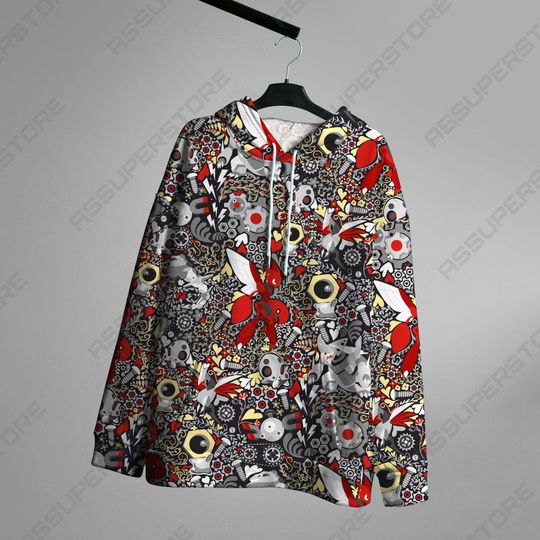 Scizor Skarmory Hoodie Shirt Japanese Anime Hoodie Shirt Scizor Skarmory Shirt Gift