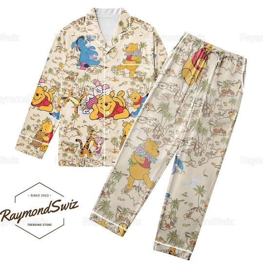 Bear Pajamas Set, Bear Pajamas Pants, Bear Pajamas, Holiday Pajamas,
