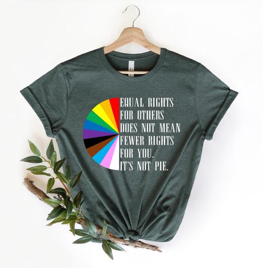 Equal rights for others does not mean fewer rights for you shirt, it not pie shirt, LGBT Rainbow
