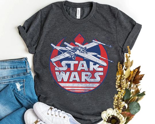 Retro Star Wars X-Wing Rebel Symbol Vintage Graphic T-Shirt Z1 Shirt, Unisex T-shirt