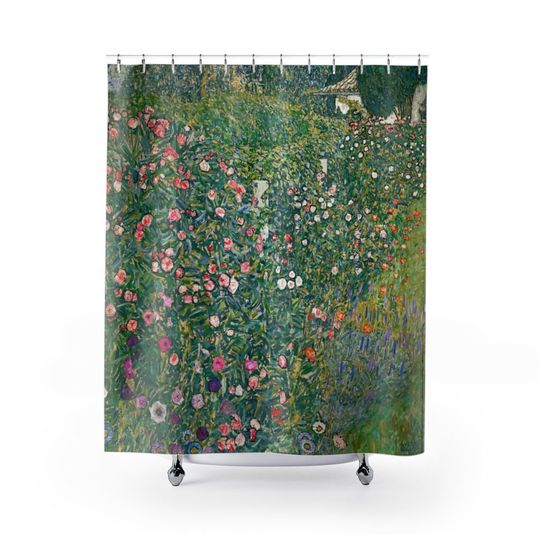 Klimt Nature Fine Art Painting Bathroom Decor Shower Curtain