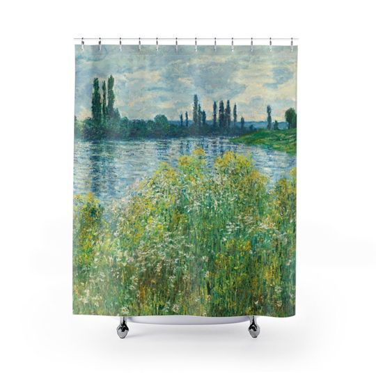Claude Monet Impressionist Art Painting Bathroom Decor Shower Curtain