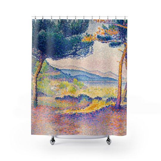 Henri-Edmond Cross Rainbow Landscape Painting Fine Art Bathroom Decor Shower Curtain