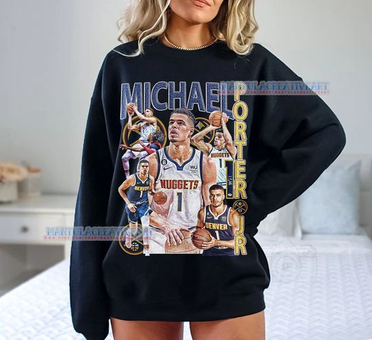 Michael Porter Jr Shirt, Basketball Shirt, Classic 90s Graphic Sweatshirt